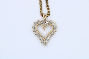 14kt Yellow Gold Diamond Heart Pendant .80 TWC 14 KT Karat