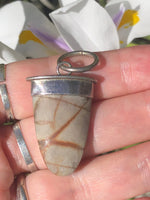 Vintage abstract Gemstone pendant 4 necklace unique sterling silver Men’s or women’s unique