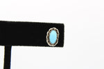 Single Stud Earring Vintage Native American Turquoise & Sterling Silver Southwestern