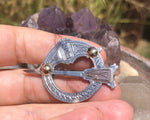 Vintage Celtic Tara brooch pin sterling silver and 18 Karat Yellow gold PA