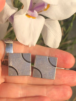 Vintage antique Swank  Cuff links sterling silver Men’s or women’s  jewelry Modernist mid century modern cufflinks authentic free shipping