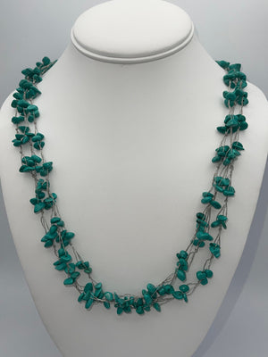 Stunning multi strand turquoise gemstone necklace LUC 925 CN Designer Lucas Lameth