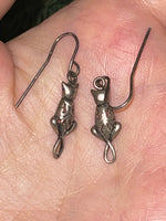 Adorable Vintage Kitty Cat Earrings Sterling Silver 925 Filigree Lightweight