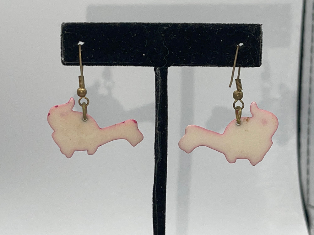 Adorable Weird Pink Dinosaur Earrings