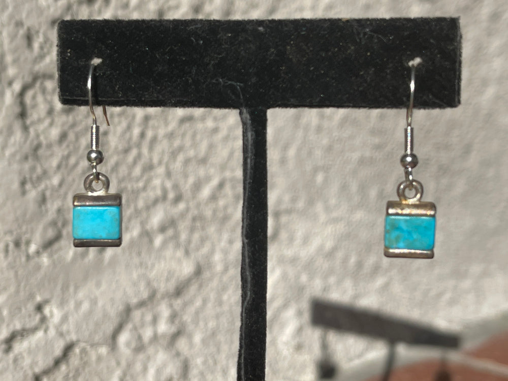Vintage Turquoise Gemstone drop earrings Mexico, Southwestern