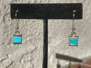 Vintage Turquoise Gemstone drop earrings Mexico, Southwestern