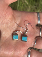 Vintage Turquoise Gemstone drop earrings Mexico, Southwestern