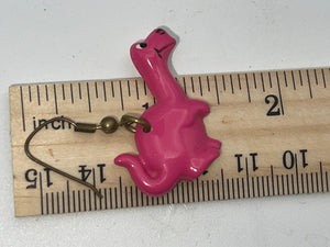 Adorable Weird Pink Dinosaur Earrings