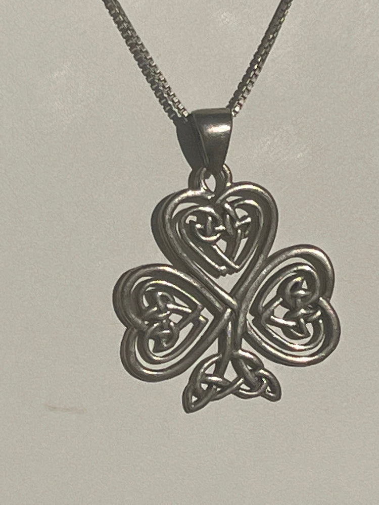Vintage Celtic Irish Trinity Knot Tree of Life Pendant - Necklace Sterling Silver 925 w Chain