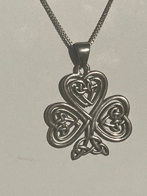 Vintage Celtic Irish Trinity Knot Tree of Life Pendant - Necklace Sterling Silver 925 w Chain
