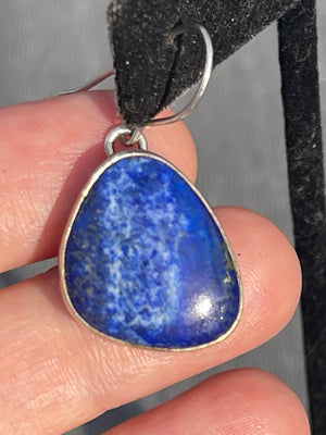 P. Sanchez Native American Indian Artist Earrings Southwestern Lapis Lazuli Gemstones Sterling Silver