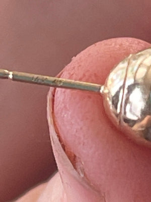 14 kt Yellow Gold Ball Bead Stud Earrings Designer MA -Michael Anthony  6 or 7 mm 14k karat