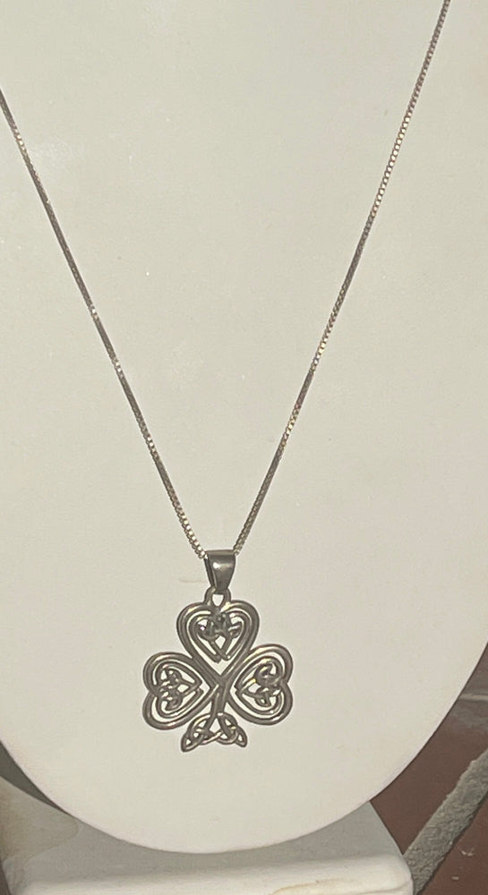 Vintage Celtic Irish Trinity Knot Tree of Life Pendant - Necklace Sterling Silver 925 w Chain