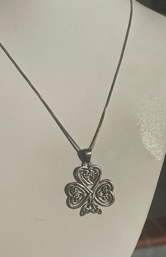 Vintage Celtic Irish Trinity Knot Tree of Life Pendant - Necklace Sterling Silver 925 w Chain
