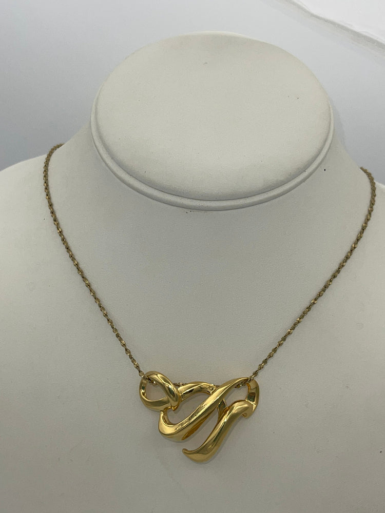Gorgeous Sterling Silver/Gold 925 Sliding Pendant Long Chain 24 inches Necklace Elegant