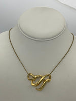 Gorgeous Sterling Silver/Gold 925 Sliding Pendant Long Chain 24 inches Necklace Elegant