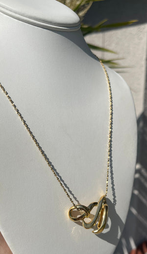 Gorgeous Sterling Silver/Gold 925 Sliding Pendant Long Chain 24 inches Necklace Elegant