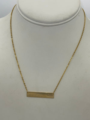 Gold over Sterling Silver 926 Name Plate Monogramed Necklace David