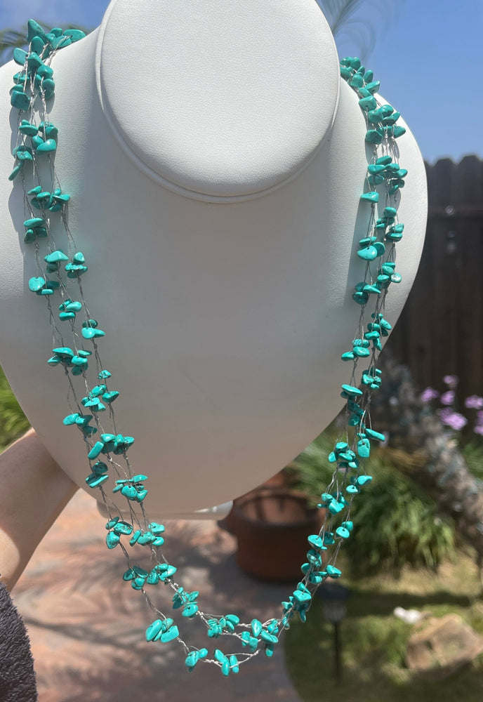 Stunning multi strand turquoise gemstone necklace LUC 925 CN Designer Lucas Lameth