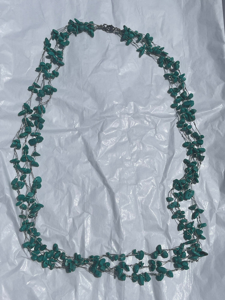 Stunning multi strand turquoise gemstone necklace LUC 925 CN Designer Lucas Lameth