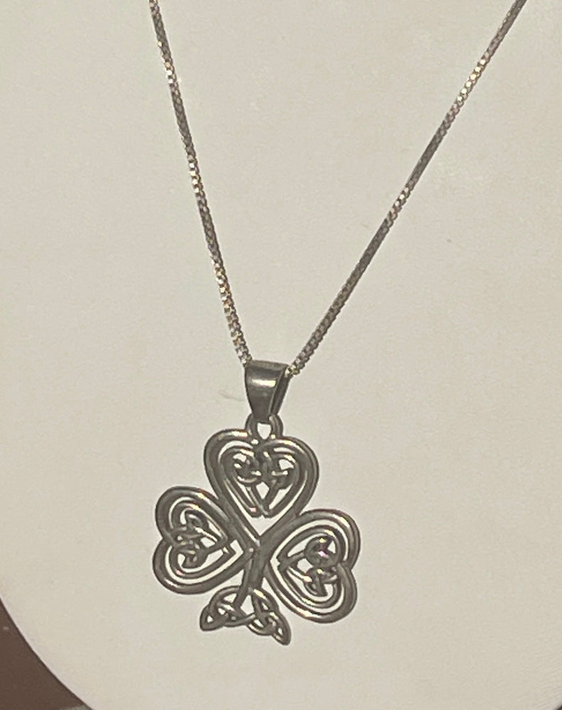 Vintage Celtic Irish Trinity Knot Tree of Life Pendant - Necklace Sterling Silver 925 w Chain