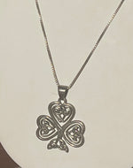 Vintage Celtic Irish Trinity Knot Tree of Life Pendant - Necklace Sterling Silver 925 w Chain