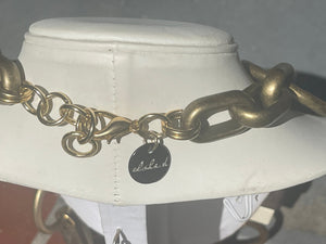 Very Fun Chunky Necklace by Designer Elisha D. Made in Italy Large Statement Piece Geometric