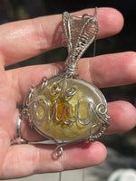 Big Beautiful Sterling Silver 925 Wire Wrapped Dried Flower - Botanical Pendant Necklace Chain Name Daisy