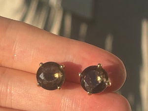 Vintage Smoky Quartz? large Stud Earrings Kate Spade