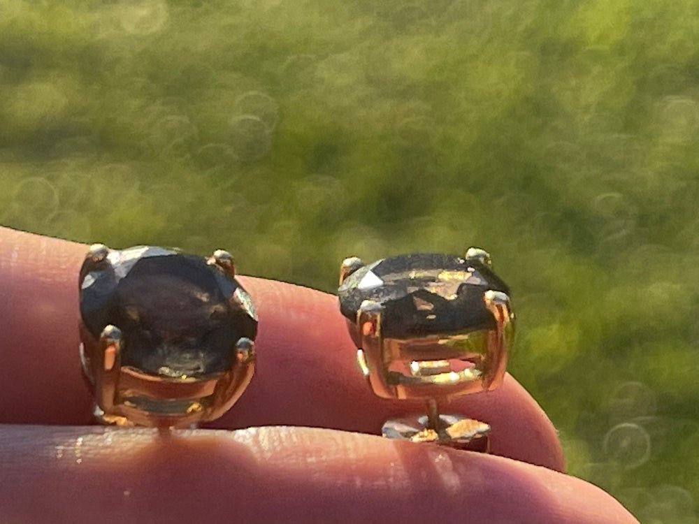 Vintage Smoky Quartz? large Stud Earrings Kate Spade
