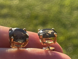 Vintage Smoky Quartz? large Stud Earrings Kate Spade