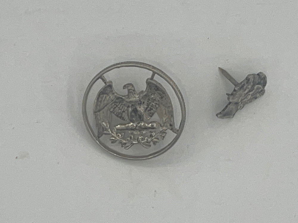 Antique- Vintage Sterling Silver Quarter & Dime Cutout Tie Tack Lapel Pin Lot Pre 1964