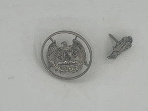 Antique- Vintage Sterling Silver Quarter & Dime Cutout Tie Tack Lapel Pin Lot Pre 1964