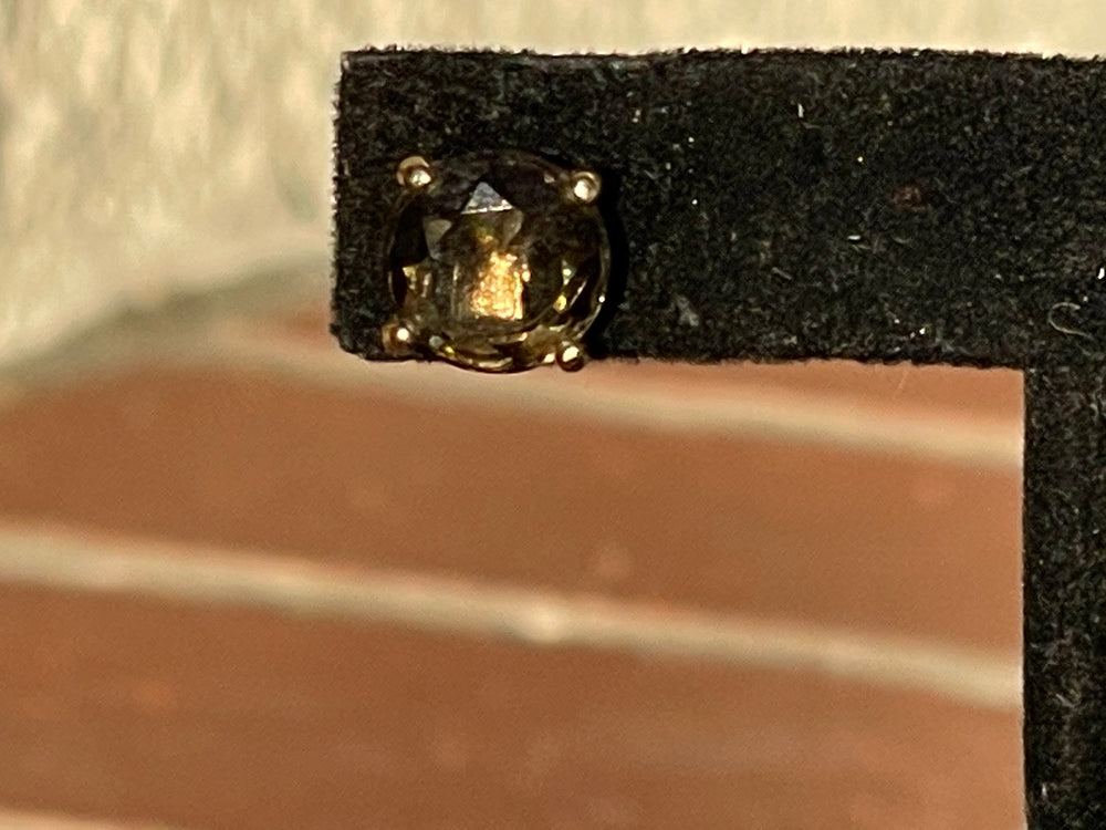 Vintage Smoky Quartz? large Stud Earrings Kate Spade