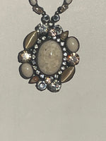 Vintage Designer Sorrelli Crystals Necklace w Pendant
