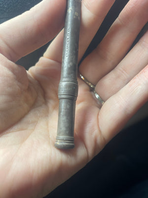 Antique Victorian Solid Sterling Silver Pencil Holder SM & CO S Mordan and Company w Loop Holder