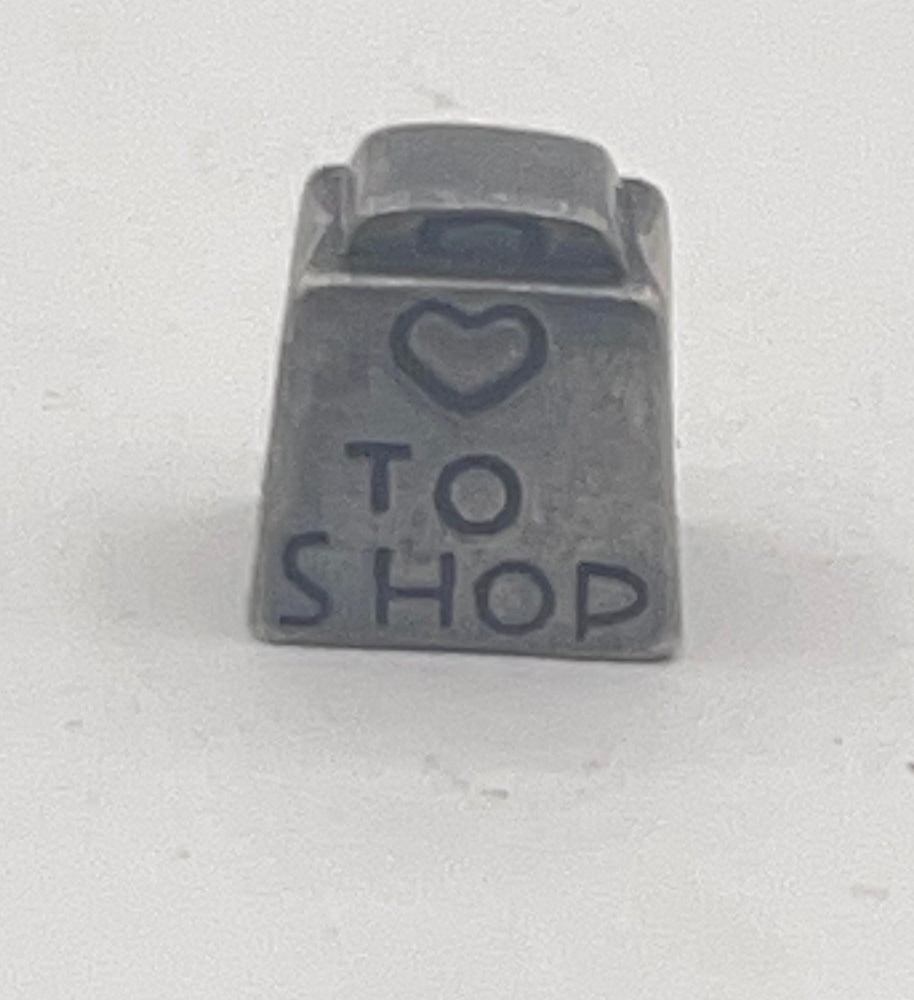 Vintage sterling silver charm Pandora style 925 Bead  love to shop For a bracelet Bacio Italy