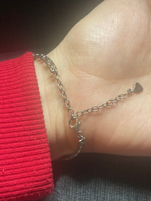Vintage Sterling Silver Live Laugh Love Filigree Sterling Silver 925 Link Bracelet 8.25 Inches Long