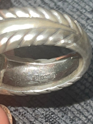 Vintage Designer Carolyn Pollack Relios Sterling Silver 925 Huge Turquoise Gemstone Native American Style Southwestern