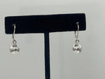 Vintage Sterling Silver 925 Latch Back Ball Bead Earrings Sphere Round Dangles Drop Designer Leach & Garner Simple Classy
