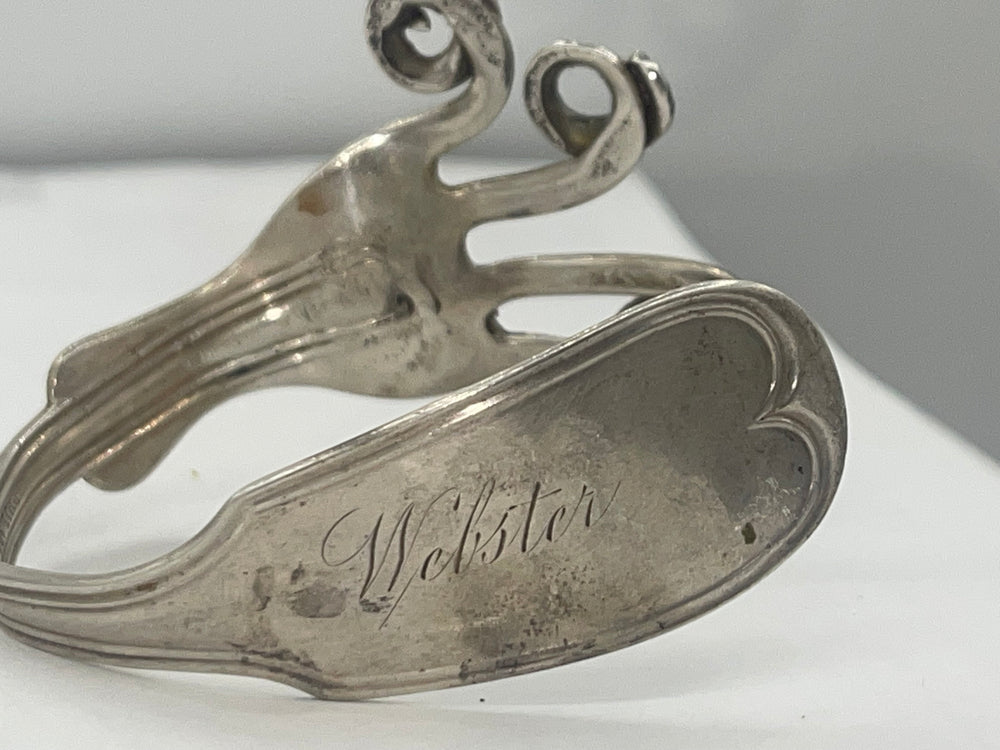 Fork Bracelet 1800’s Georgian / Victorian Sterling - Coin Silver Antique Monogrammed R & W Wilson 1825-1869