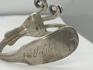 Fork Bracelet 1800’s Georgian / Victorian Sterling - Coin Silver Antique Monogrammed R & W Wilson 1825-1869