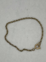 Vintage Solid 14kt Yellow Gold Rope Chain Baby Bracelet 5 Inch 14 kt