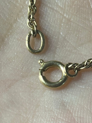 Vintage Solid 14kt Yellow Gold Rope Chain Baby Bracelet 5 Inch 14 kt