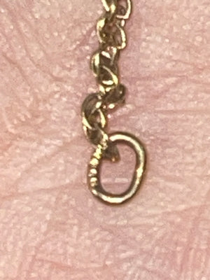 Vintage Solid 14kt Yellow Gold Rope Chain Baby Bracelet 5 Inch 14 kt