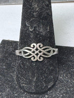 Vintage Sterling Silver Celtic Knot Ring: Norse Viking Jewelry, Size 10.75