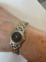 Vintage Citizen Elegance Watch: Two-Tone Black Dial Quartz