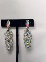 Vintage Lew Segal CA Aurora Borealis Crystal Chandelier Clip-On Earrings