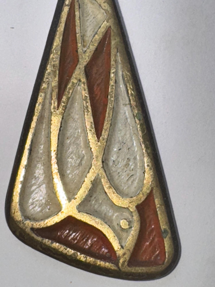 Vintage 1969 Terra Sancta Guild Dove Pendant – Mid-Century Modern Enamel Israel Jewelry