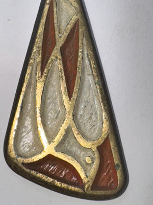 Vintage 1969 Terra Sancta Guild Dove Pendant – Mid-Century Modern Enamel Israel Jewelry